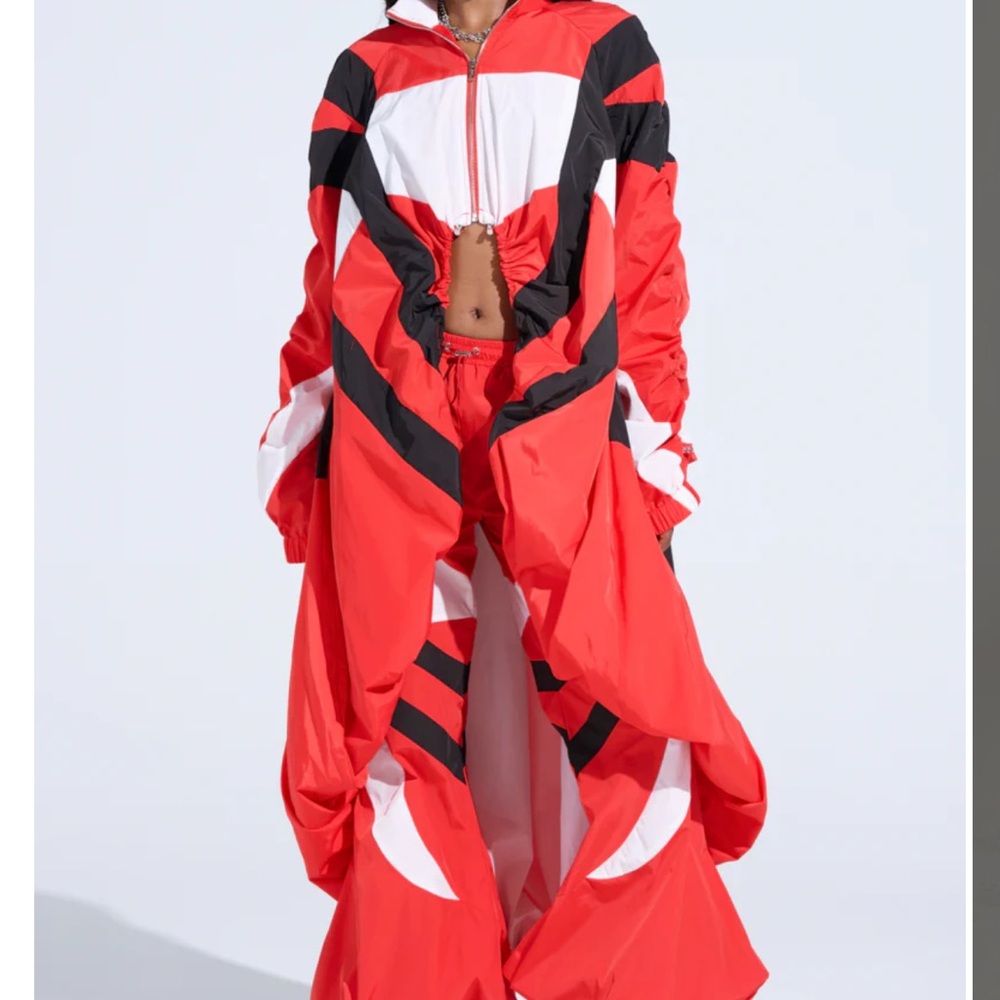 AKIRA Red and Black Trench Coat